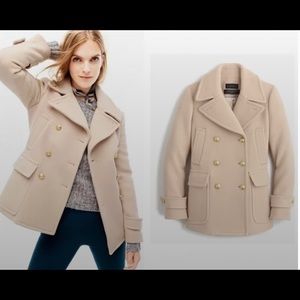 J.CREW Stadium Cloth Majesty Peacoat Wool Beige